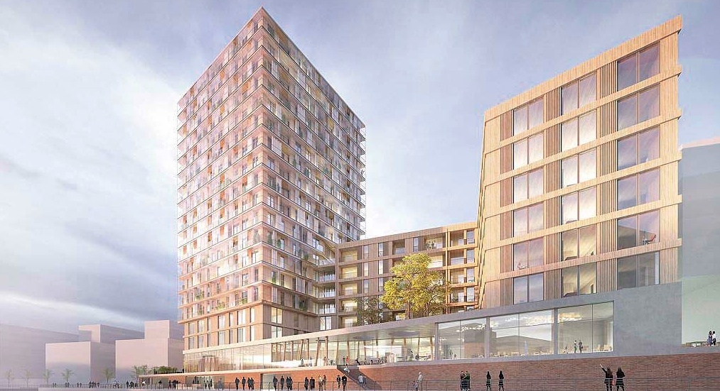 Zukunftsdialog: Baubeginn für Hamburgs erstes Holzhochhaus